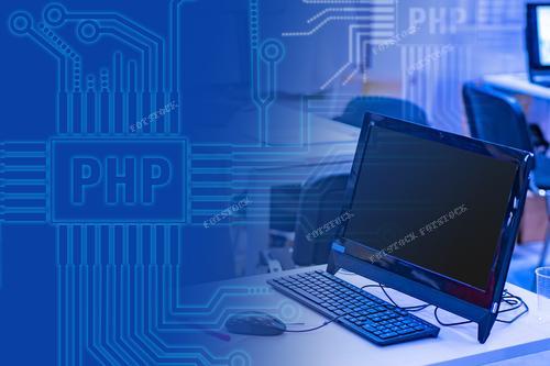 Фотография представляет собой компьютер, рядом с которым виден логотип PHP, окруженный линиями, напоминающими электронные платы. Это изображение иллюстрирует концепцию разработки веб-сайтов на языке программирования PHP. Рабочее место программиста, где создаются и воплощаются в жизнь проекты с использованием передовых технологий.

Фотография может быть использована в веб-студиях, образовательных материалах по программированию, презентациях по веб-разработке. Подходит для сайтов, связанных с IT-индустрией.